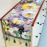 American Impressionist Oil Painting Table Flag for Home