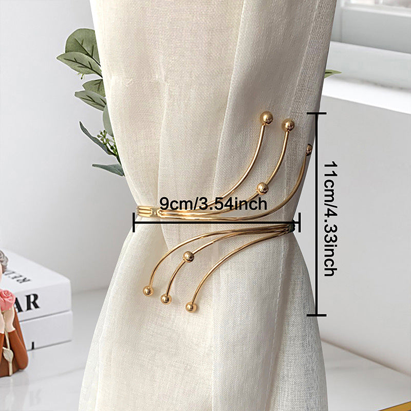 Minimalist Metal Curtain Clips with No-Drill Rings